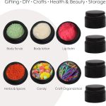 Darware 15-Milliliter Glass Balm Jars (24-Pack, Black), 1/2 oz Tiny Cosmetic Jars with Lined Black Metal Lids - Image 6